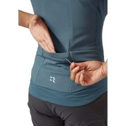 Rab W's Cinder Jersey -Cycling equipment discount store Womens Cinder Jersey OrionBlue QBL 52 ORB Model Detail 02 6493